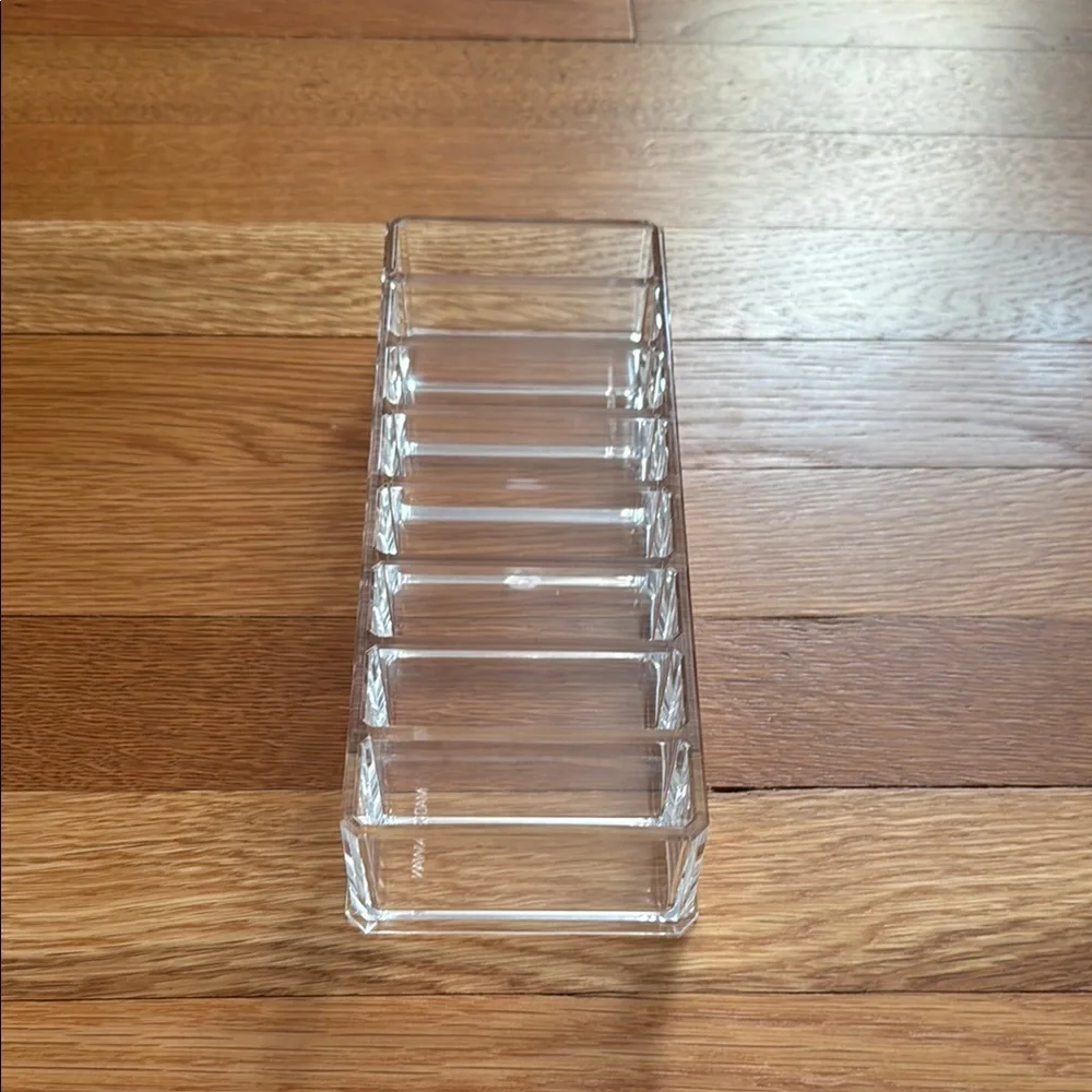 Clear Acrylic Makeup Compacts Organizer by Alegory- 8 Space Cosmetic Storage
